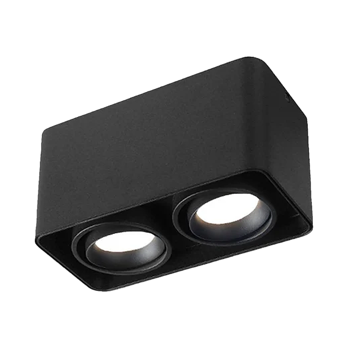 Axis Round Aluminium Surface Downlighter Double